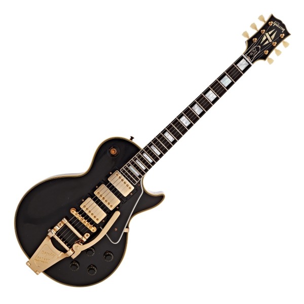 Gibson Custom 1957 Les Paul Custom Reissue 3-Pickup Bigsby Light Aged, Ebony #75208
