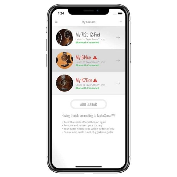Taylor Sense Smart Battery Box  - Phone App
