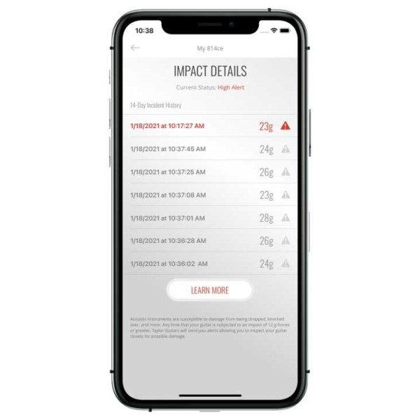 Taylor Sense Smart Battery Box - App
