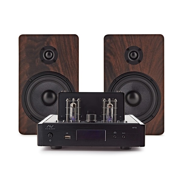 AVCOM Hi-Fi Tube Stereo Bundle Walnut