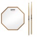 RealFeel Evans Attacktile Mountable Drum Pad & Promark Rebound 5A Hickory Sticks, 10 Inch