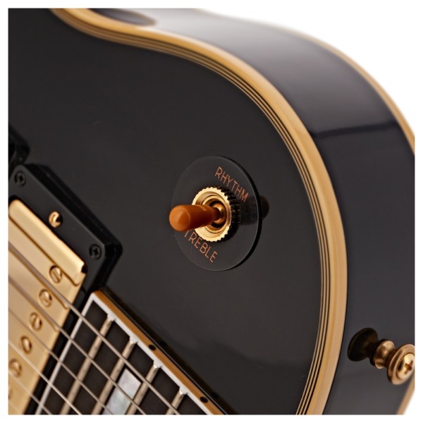 Gibson Custom 1957 Les Paul Custom Reissue 3-Pickup Bigsby VOS, Ebony #751150 - pickup selector