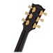 Gibson Custom 1957 Les Paul Custom Reissue 3-Pickup Bigsby VOS, Ebony #751150 - back of headstock