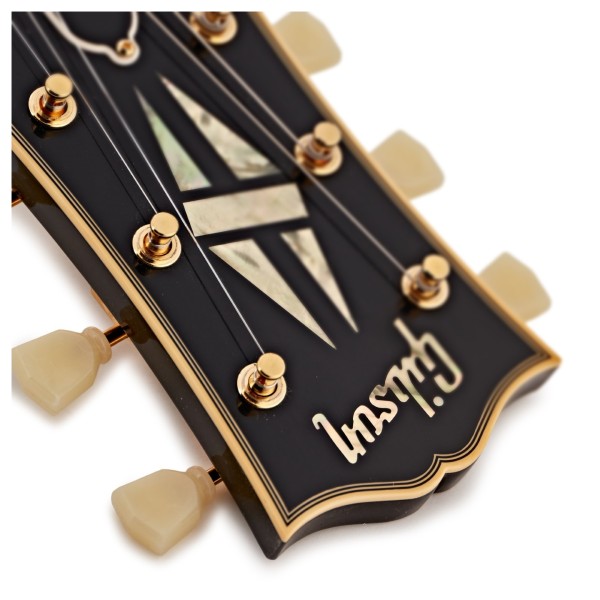 Gibson Custom 1957 Les Paul Custom Reissue 3-Pickup Bigsby VOS, Ebony #751150 - headstock logo