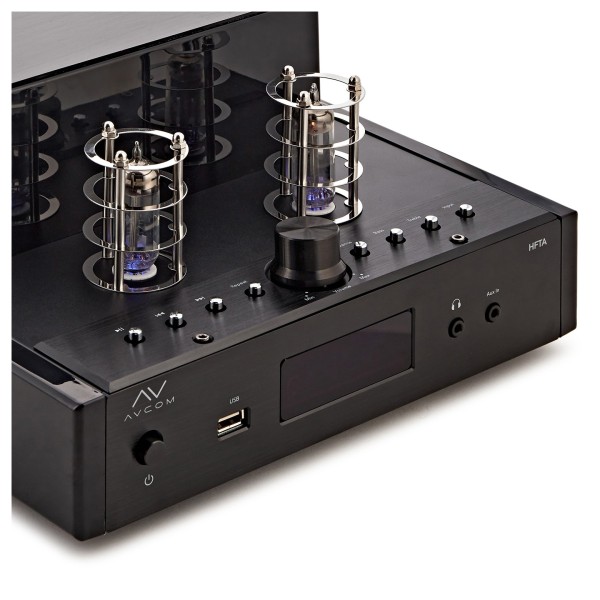 AVCOM Vintage Style Amplifier with Passive Speakers, Walnut
