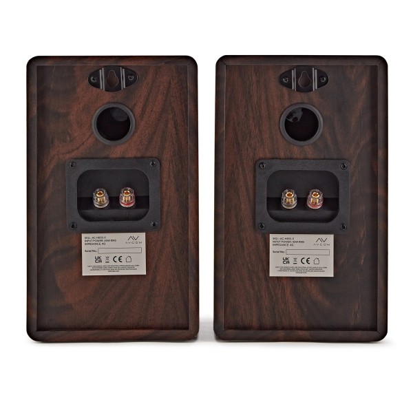 AVCOM Vintage Style Amplifier with Passive Speakers, Walnut