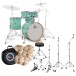 Gretsch Catalina Maple 22'' 5pc With Istanbul Xist Cymbals, Hardware & Throne, Seaform Green