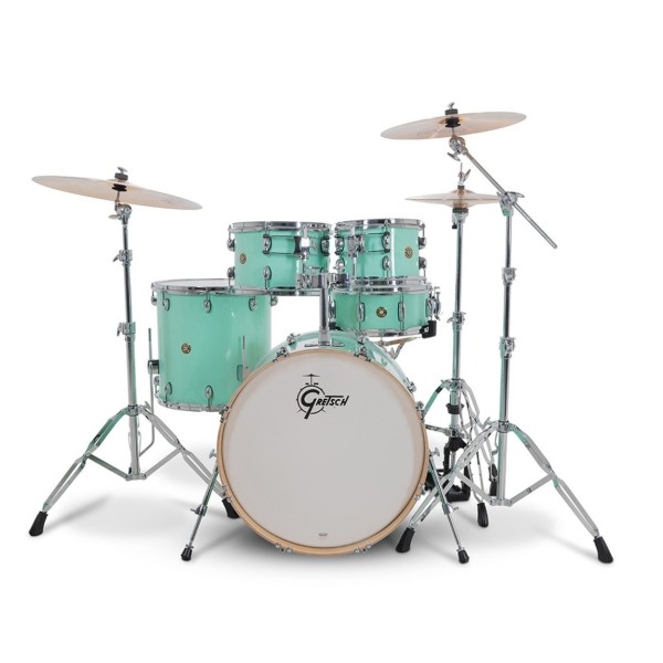 Gretsch Catalina Maple 22'' 5pc With Istanbul Xist Cymbals, Hardware & Throne, Seaform Green