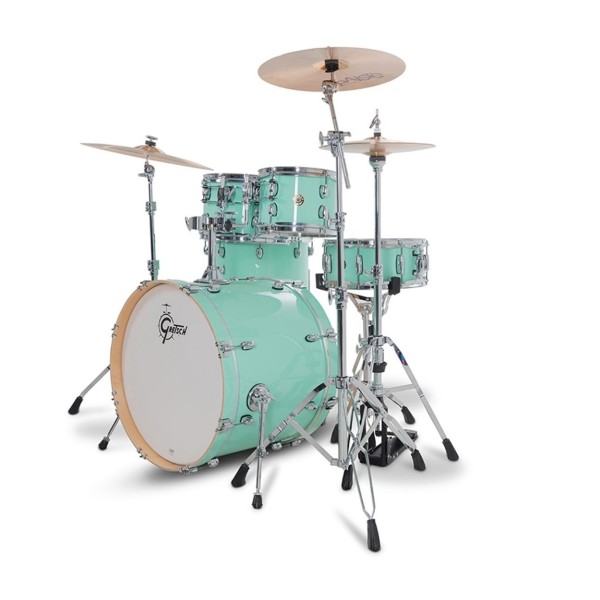 Gretsch Catalina Maple 22'' 5pc With Istanbul Xist Cymbals, Hardware & Throne, Seaform Green