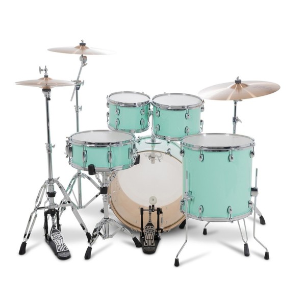 Gretsch Catalina Maple 22'' 5pc With Istanbul Xist Cymbals, Hardware & Throne, Seaform Green