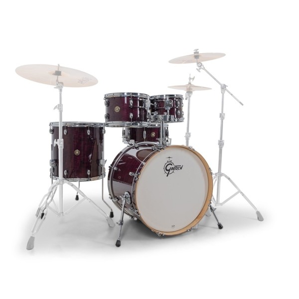 Gretsch Catalina Maple 22'' 5pc With Istanbul Xist Cymbals, Hardware & Throne, Purple Gloss