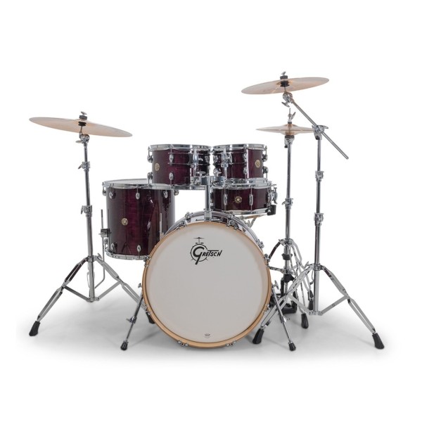 Gretsch Catalina Maple 22'' 5pc With Istanbul Xist Cymbals, Hardware & Throne, Purple Gloss