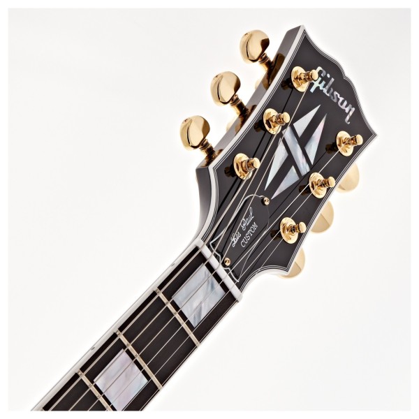 Gibson Custom Les Paul Custom, Ebony #CS404397 - headstock