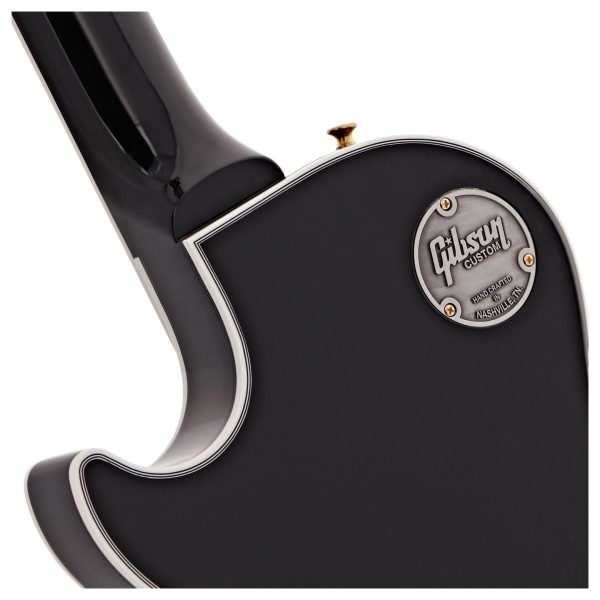 Gibson Custom Les Paul Custom, Ebony #CS404397 - neck joint and Custom Shop badge