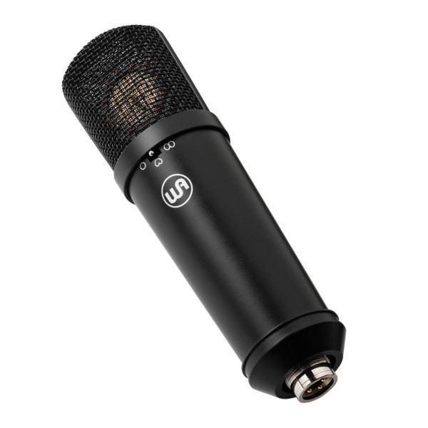 Warm Audio WA-87jr Condenser Microphone, Black - Angled