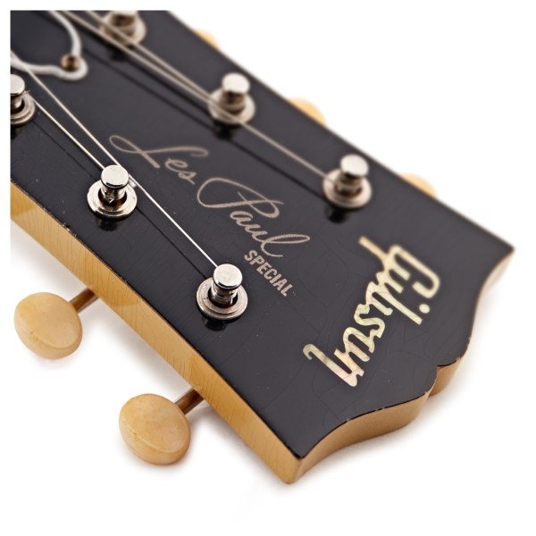Gibson Custom 1957 Les Paul Special Single Cut Reissue Ultra Light Aged, TV Yellow #742613 - headstock logo