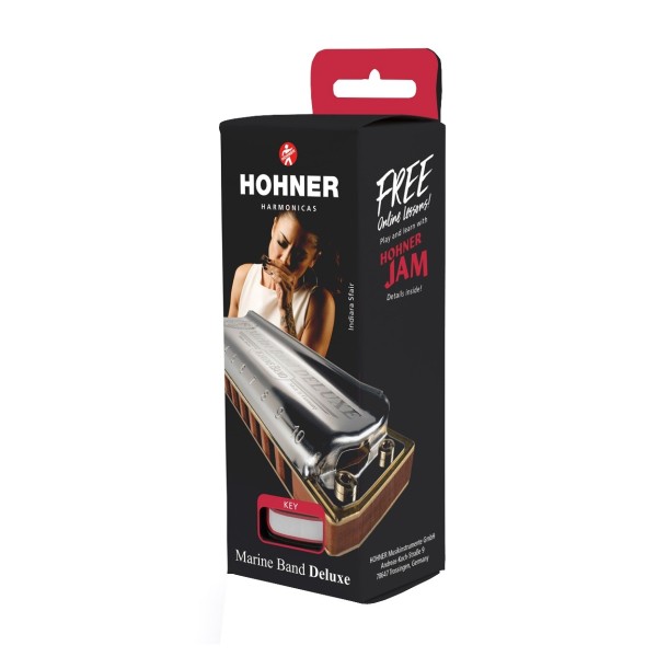 Hohner Marine Band Deluxe Harmonica, G - Box