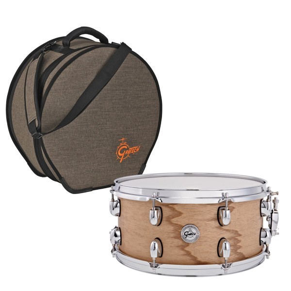 Gretsch 14" x 6.5" Silver Series Snare Drum & Premium Bag, Natural Satin