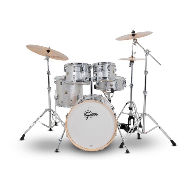 Gretsch Catalina Maple 20'' Fusion 5pc Shell Pack, Silver Sparkle