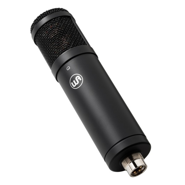 Warm Audio WA-47jr Studio Essential Condenser Micrphone , Black - Angled