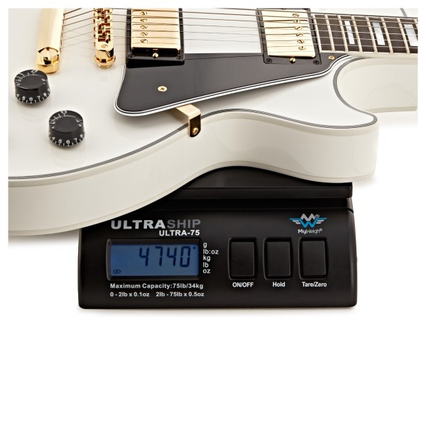 Gibson Custom Les Paul Custom, Alpine White #CS500177 - weight shot