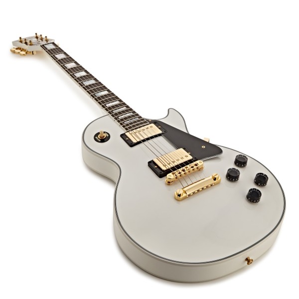 Gibson Custom Les Paul Custom, Alpine White #CS500177 - angle shot