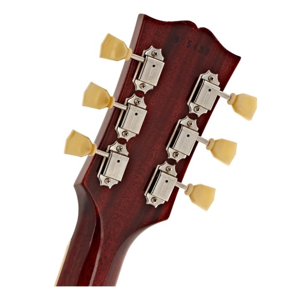 Gibson Custom 1958 Les Paul Standard Reissue Ultra Light Aged, Bourbon Burst #85436 - back of headstock