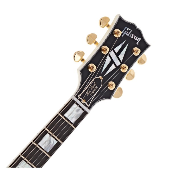 Gibson Custom 1963 Les Paul SG Custom Reissue VOS, Classic White #502433 headstock