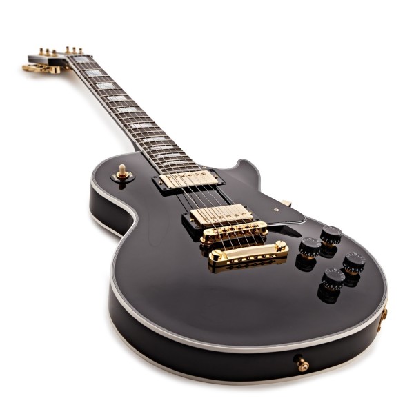Gibson Custom Les Paul Custom, Ebony #CS501087 - angle shot