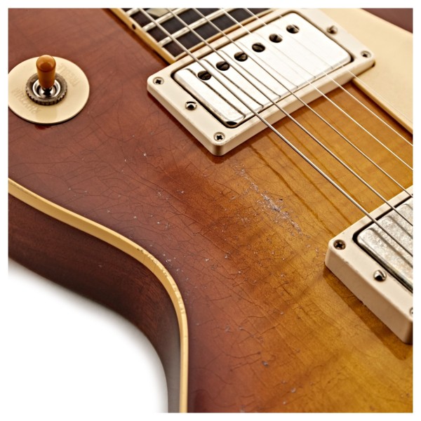 Gibson Custom 1959 Les Paul Standard Reissue Heavy Aged, Slow Iced Tea Fade #95041 - lacquer cracking