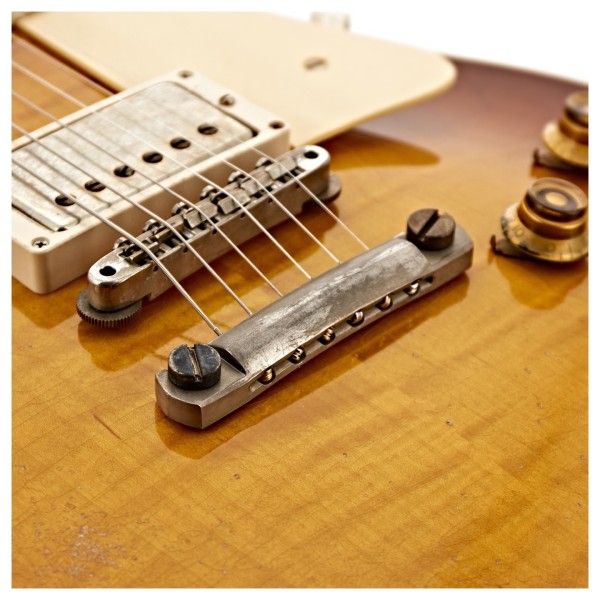 Gibson Custom 1959 Les Paul Standard Reissue Heavy Aged, Slow Iced Tea Fade #95041 - bridge