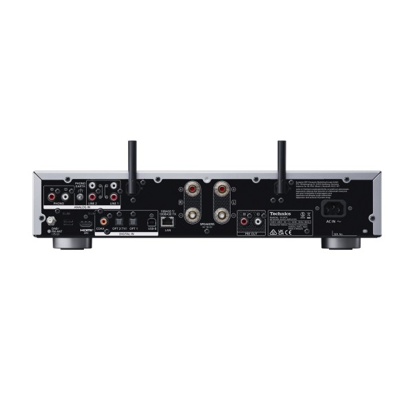 Technics Grand Class SU-GX70 Network Audio Amplifier, Silver Rear View