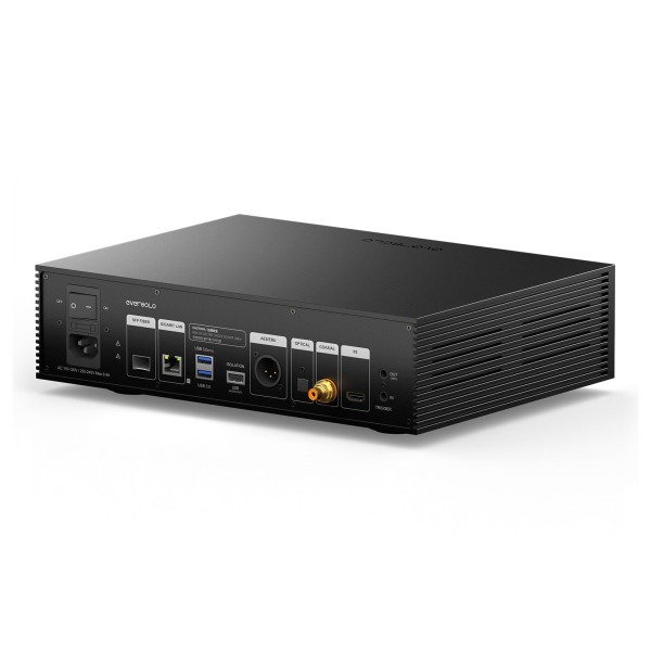 EverSolo T8 Streaming Transport, Black - left rear angle 
