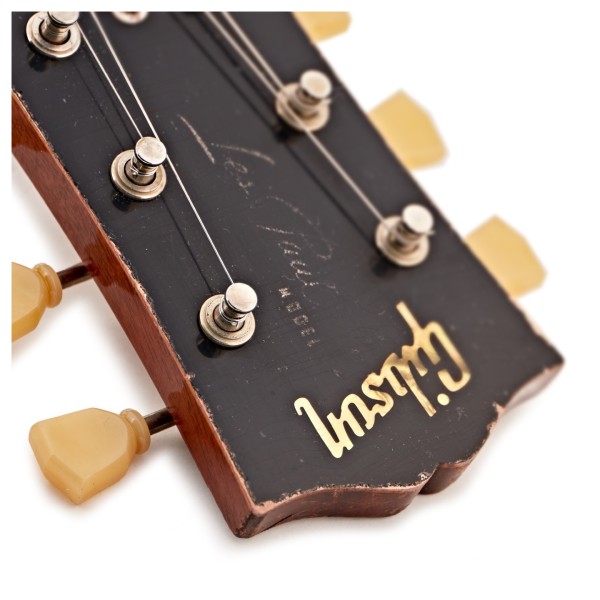 Gibson Custom 1959 Les Paul Standard Reissue Heavy Aged, Golden Poppy Burst #943561 - headstock logo
