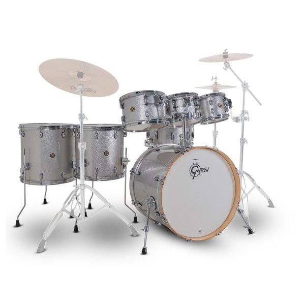 Gretsch Catalina Maple 22" 7pc Shell Pack, Silver Sparkle