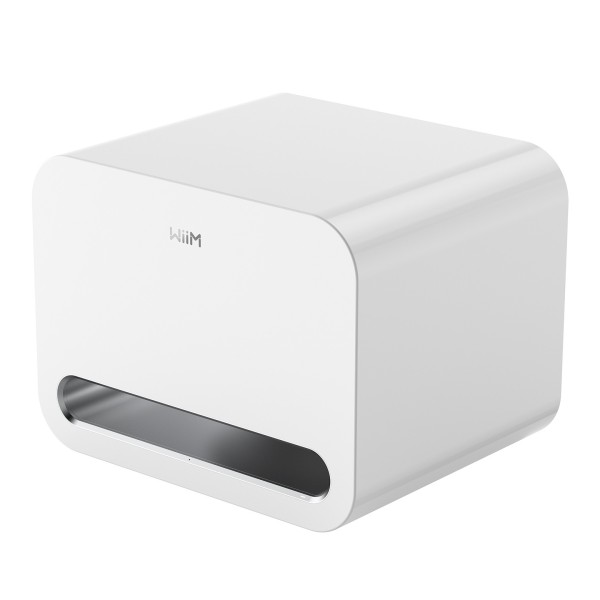 WiiM Sub Pro Subwoofer, White - left angle 