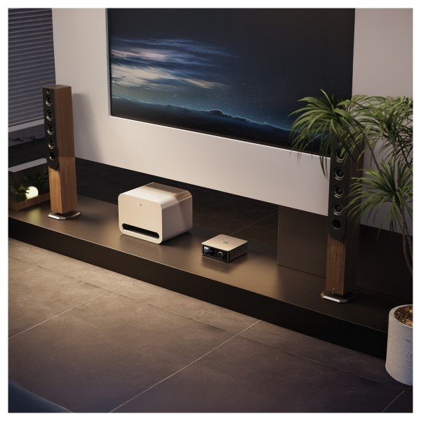 WiiM Sub Pro Subwoofer, White - lifestyle - main