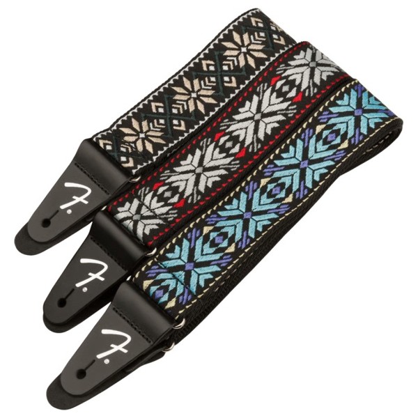 Fender Pasadena Woven Strap, Blue Snowflake - options