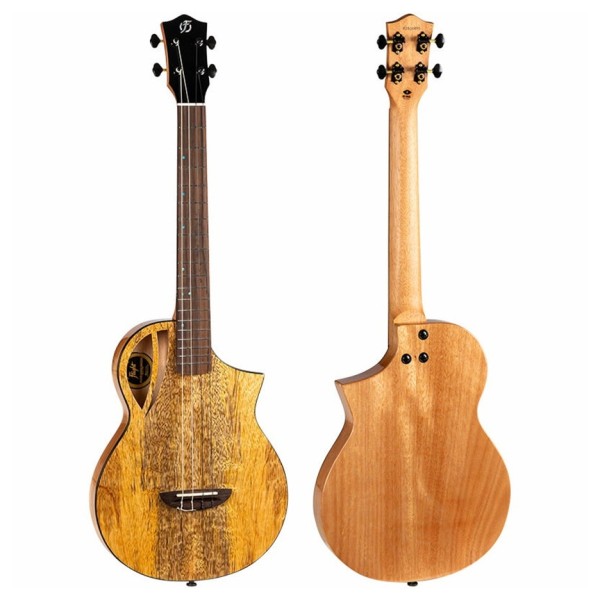 Flight Aviator All Solid Baritone Ukulele, Mango - front and back
