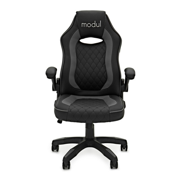 modul Studio Chair and Footstool, Black and Grey