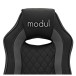 modul Studio Chair and Footstool, Black and Grey