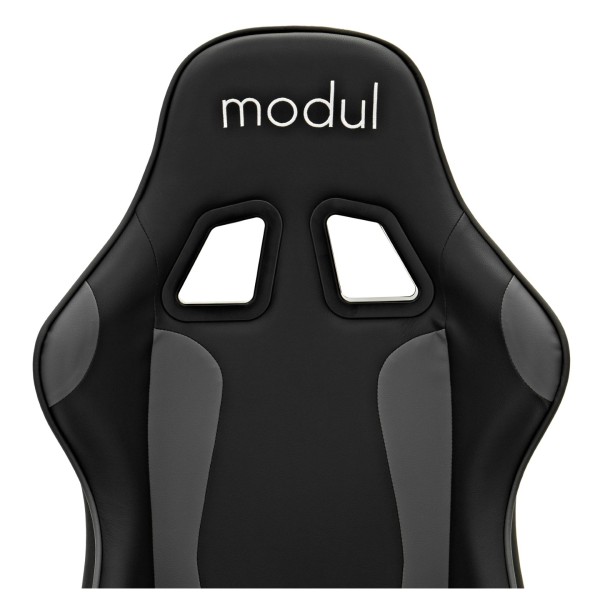 modul Studio Chair and Footstool, Black and Grey