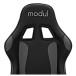 modul Studio Chair and Footstool, Black and Grey