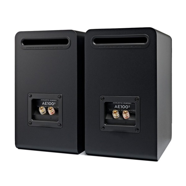 Acoustic Energy AE100 MK2 Bookshelf Speakers (Pair), Satin Black - rear 