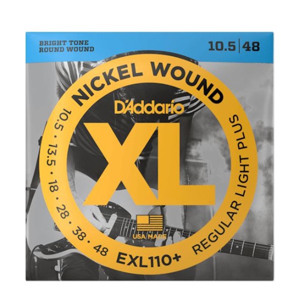 D'Addario EXL110+ Nickel Wound Electric, Regular Light Plus, 10.5-48