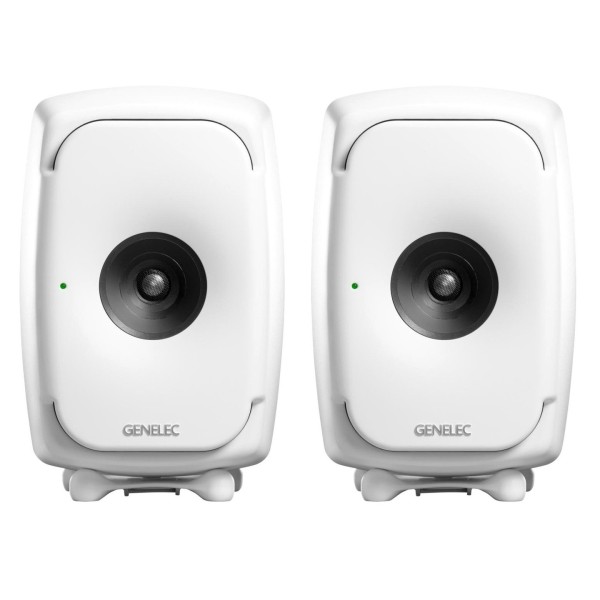 Genelec 8341AWM Professional Studio Monitor White, Pair - Bundle