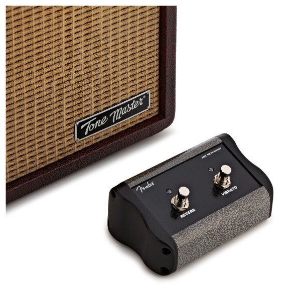 Fender FSR Tone Master Princeton Reverb with Jensen C10R Speaker, Wine - footswitch