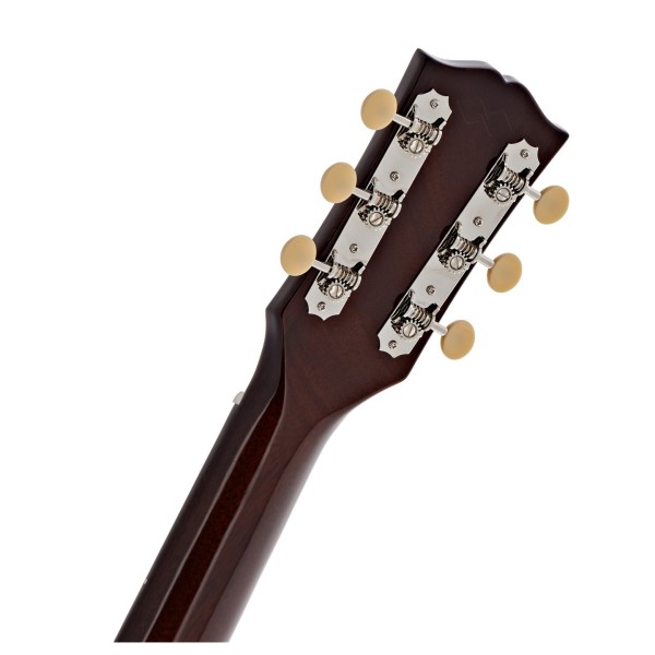 Epiphone 1942 Banner J-45 Reissue Left Handed, Vintage Sunburst - back of headstock