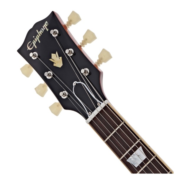 Epiphone 1964 SG Standard Maestro Vibrola Reissue Left Handed, Cherry Red - headstock