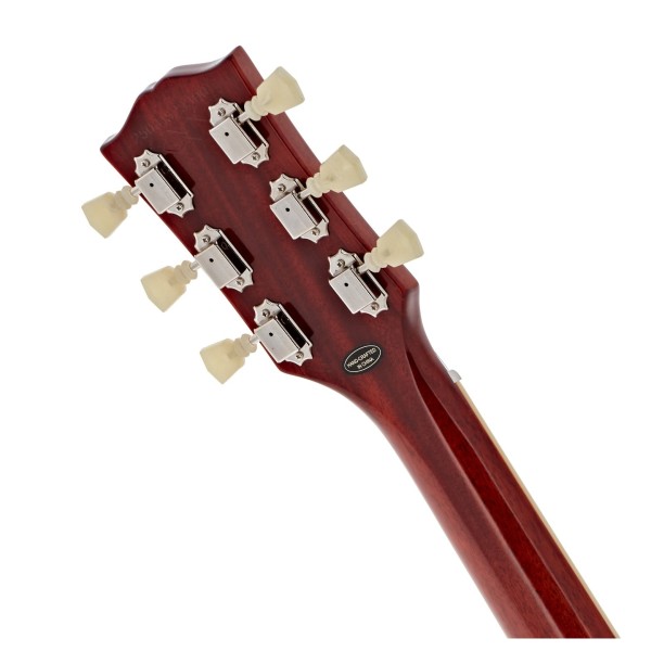 Epiphone 1964 SG Standard Maestro Vibrola Reissue Left Handed, Cherry Red - back of headstock